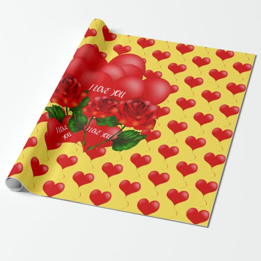 ロマンチックな包み紙 ラッピングペーパー (アンロールド)