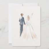 ロマンチックな印象の上品な花柄結婚式招待状 招待状 (裏面)