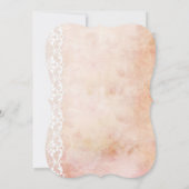 ロマンチックな古い紙とバラとレース結婚ズ 招待状 (裏面)