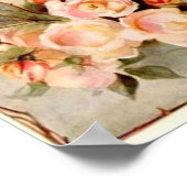 ロマンチックな可愛いフローラ ポスター (角)