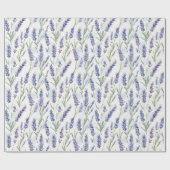 ロマンチックな可愛いラベンダー色の花 ブライダルシャワー ラッピングペーパー (フラット)