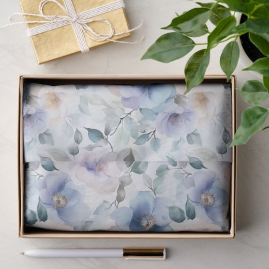 ロマンチックな可愛いラベンダー花のブライダルシャワー 薄葉紙 (ギフト)