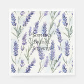 ロマンチックな可愛いラベンダー フラワーズ ブライダル シャワー スタンダードランチョンナプキン (正面)