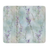 ロマンチックな可愛い紫の花のブライダルシャワー カッティングボード (正面)