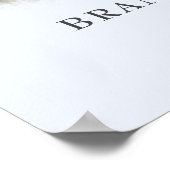 ロマンチックな可愛い結婚写真の歓迎サイン ポスター (角)