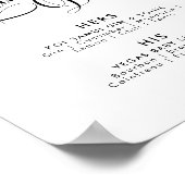 ロマンチックな台本のシグネチャー結婚ドリンクのバー ポスター (角)