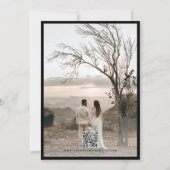 ロマンチックな台本の書道結婚写真の救追加 セーブザデート (裏面)