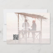 ロマンチックな台本の書道結婚写真の救追加 セーブザデート (裏面)