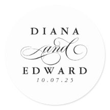 ロマンチックな台本の花嫁と花婿の結婚名前