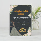 ロマンチックな台本結婚式招待状 招待状 (スタンド正面)