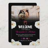 ロマンチックな台本結婚式招待状 招待状 (正面/裏面)