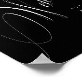 ロマンチックな台本結婚書道の歓迎サイン ポスター (角)