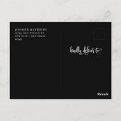 ロマンチックな台本 |書道の日付の保存 ポストカード (裏面)