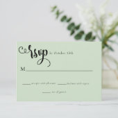 ロマンチックな台本 |書道結婚の 出欠カード (スタンド正面)