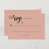 ロマンチックな台本 |書道結婚の 出欠カード (正面/裏面)