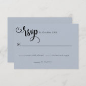 ロマンチックな台本 |書道結婚の 出欠カード (正面/裏面)