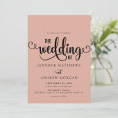 ロマンチックな台本 |書道結婚式招待状 招待状 (スタンド正面)