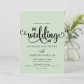 ロマンチックな台本 |書道結婚式招待状 招待状 (スタンド正面)