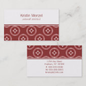 ロマンチックな名刺、マルーン 名刺 (正面/裏面)