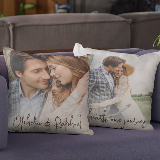 ロマンチックな名言 名前 フォト 両面 カップル クッション