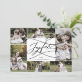 ロマンチックな喜びクリスマス7写真家族ニュース シーズンカード (スタンド正面)