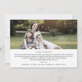 ロマンチックな喜びクリスマス7写真家族ニュース シーズンカード (裏面)