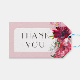 ロマンチックな埃っぽいバラ牡丹モダン枠 ギフトタグ