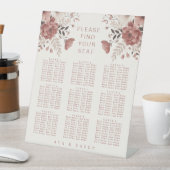 ロマンチックな埃っぽいピンク結婚フローラの座席 台座サイン (インサイチュ)