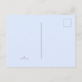 ロマンチックな埃っぽいブルーのフローラ日付を保存 案内ポストカード (裏面)