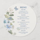 ロマンチックな埃っぽいブルーウォーターの色結婚フローラ メニュー (正面)