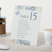 ロマンチックな埃っぽいブルーウォーターの色結婚フローラ 台座サイン (インサイチュ)