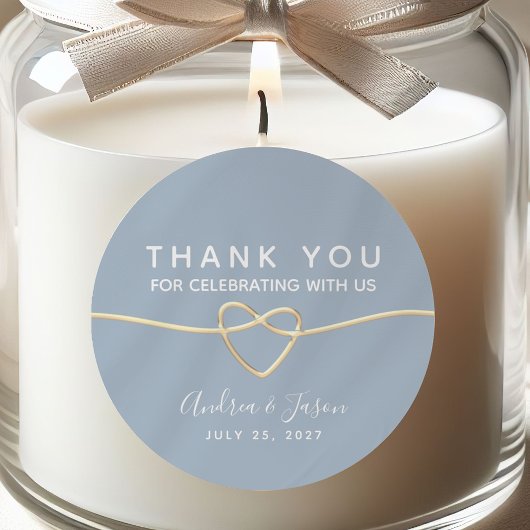 ロマンチックな埃っぽいブルー結婚式の引き出物のステッカー ラウンドシール