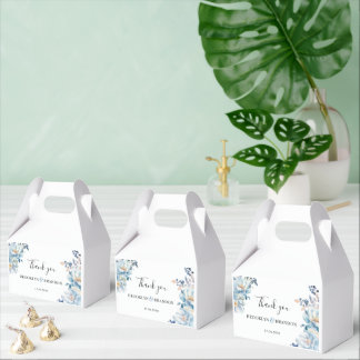 ロマンチックな埃っぽい青い花ありがとう結婚。 フェイバーボックス