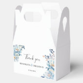 ロマンチックな埃っぽい青い花ありがとう結婚。 フェイバーボックス (オープン)