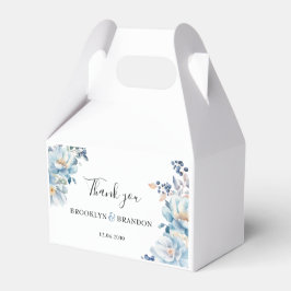 ロマンチックな埃っぽい青い花ありがとう結婚。 フェイバーボックス