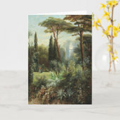 ロマンチックな城公園 | フランツザバーバーキンガー カード (黄色い花)