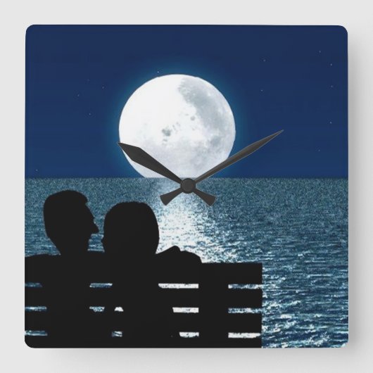 ロマンチックな壁時計 スクエア壁時計 (正面)