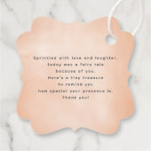 ロマンチックな夏の庭結婚の花々ありがとう フェイバータグ (裏面)