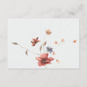 ロマンチックな夏の草花ウェディングRSVPカード エンクロージャーカード (裏面)