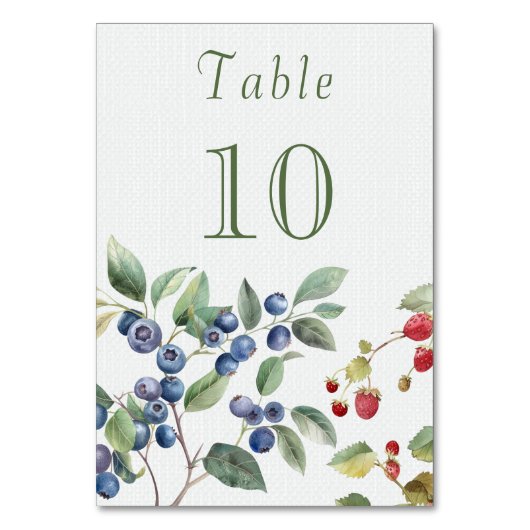 ロマンチックな夏結婚の果実 テーブルナンバー (正面)