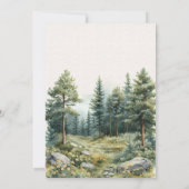 ロマンチックな夏結婚の森のテーブル席カード 招待状 (裏面)