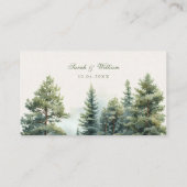 ロマンチックな夏結婚の森の座席表 プレイスカード (裏面)