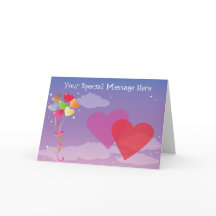 ロマンチックな夕べのハート及び気球