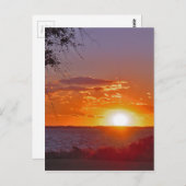 ロマンチックな夕日の海 ポストカード (正面/裏面)