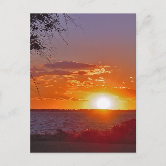 ロマンチックな夕日の海 ポストカード (正面)