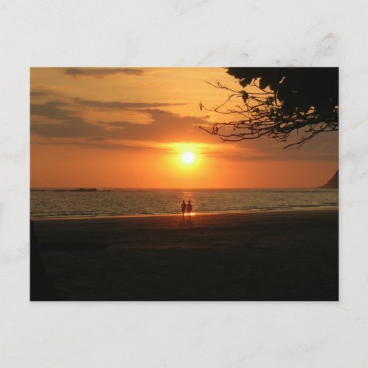 ロマンチックな夕日 ポストカード (正面)