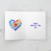 ロマンチックな夜のバレンタインデーに登場するアニメカップル カード (内部)