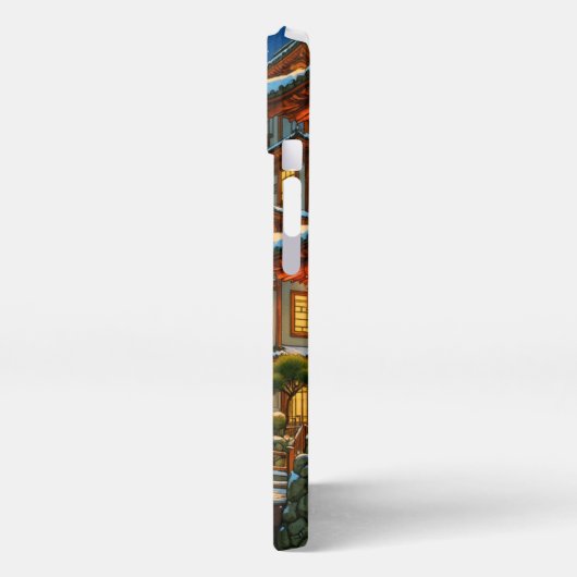 ロマンチックな夜日本のの旅館 – iPhone Case iPhoneケース (左側面)