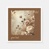 ロマンチックな夢のフローラ結婚ズ スタンダードカクテルナプキン (正面)