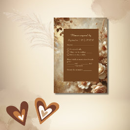 ロマンチックな夢のフローラ結婚ズ 出欠カード